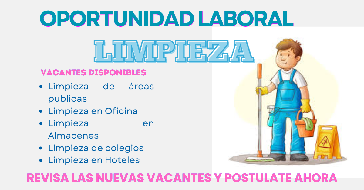 Oportunidad Laboral - Limpieza