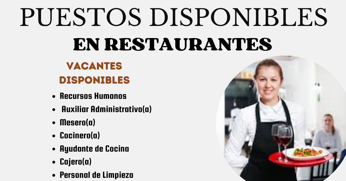 Puestos Disponibles - Restaurante